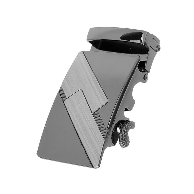 Cintura con fibbia automatica con fibbia per cintura a cricchetto in metallo da uomo