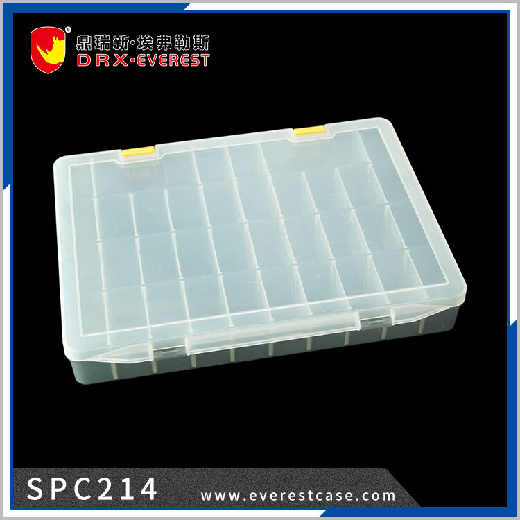 Boîte de rangement transparente en plastique, compartiment pour perles et appâts