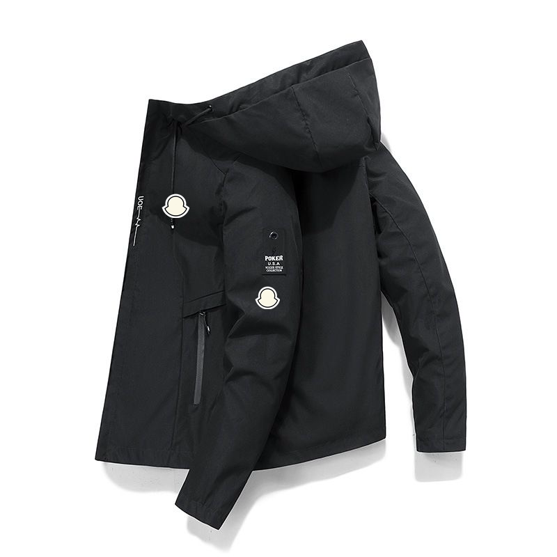 2024 nuova giacca da uomo antivento con cerniera primaverile e autunnale giacca da Baseball Casual con cappuccio di alta qualità giacca sportiva da strada all'aperto