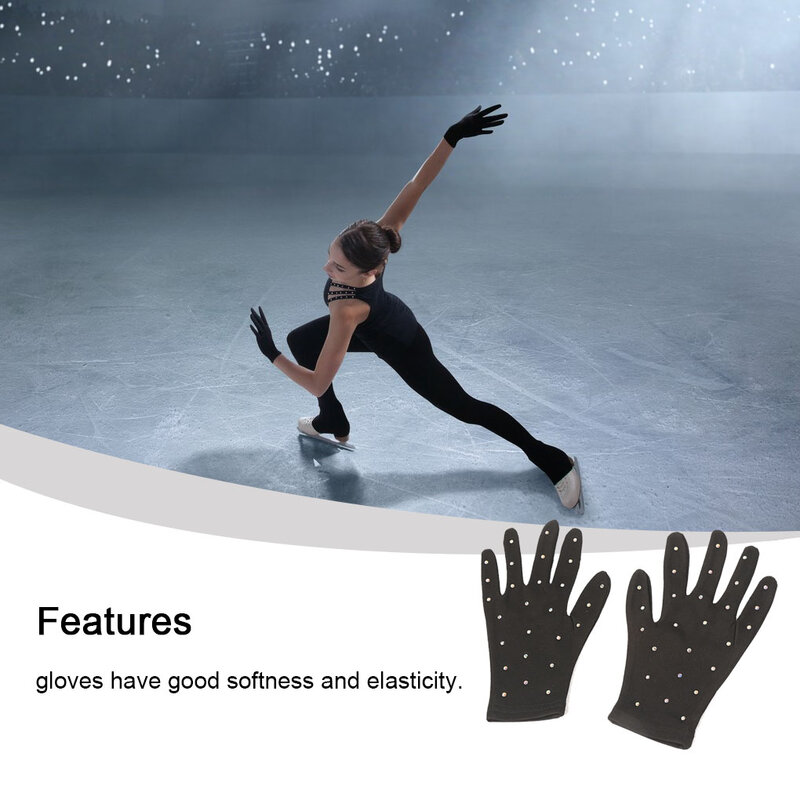 Новые модные перчатки для фигурного катания на запястье, безопасные для кожи солнцезащитные варежки, перчатки с кристаллами для взрослых, велосипедные S/M/L