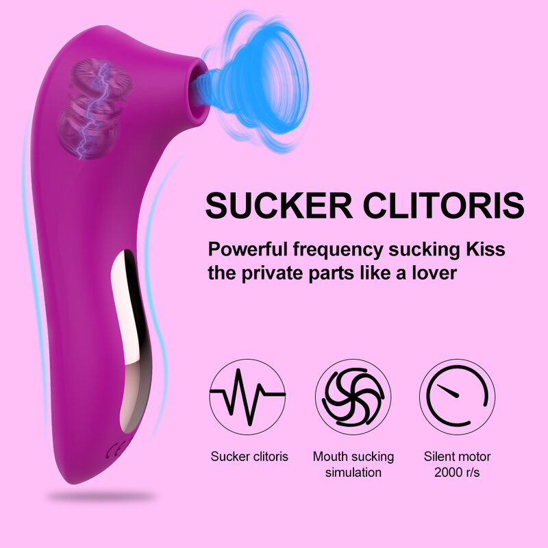 Persediaan dewasa Sucker klitoris pengisap Vibrator wanita klitoris Oral Stimulator puting Vagina mainan seks untuk wanita Masturbator produk
