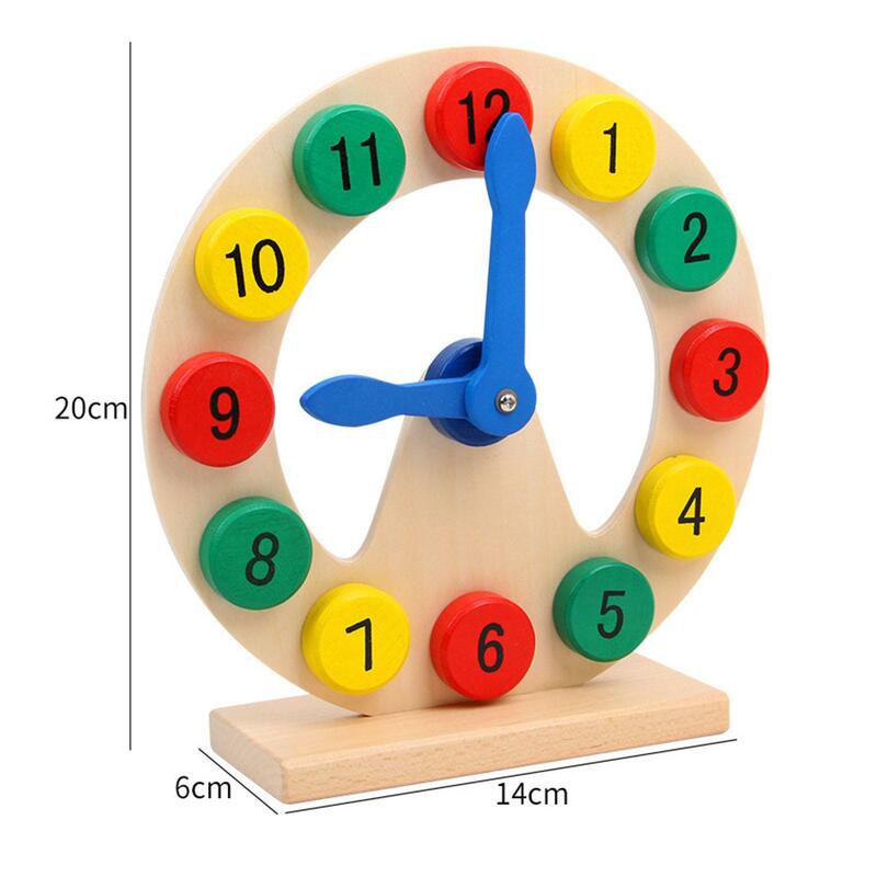 Bildungs uhr für Kinder Lehrmittel Stunden Zeit Aktivität Minuten Lern aktivitäten sensorisches Spielzeug Holzuhr Spielzeug Kinder