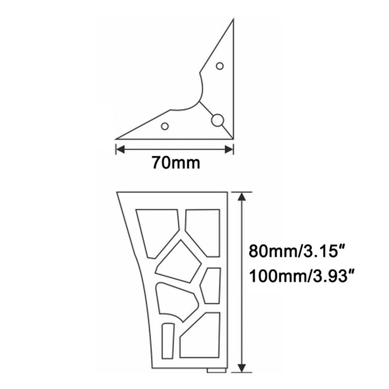 Металлические ножки для мебели, 1,2 мм, 4 шт.