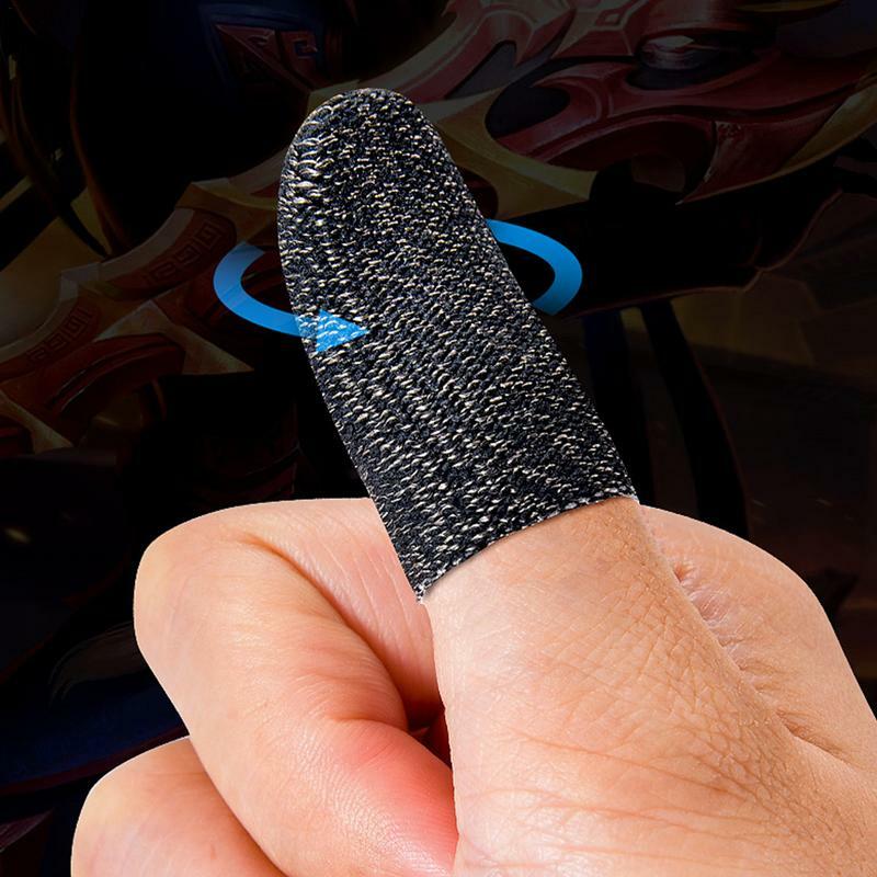 Guantes para la yema del dedo para Gamer, funda transpirable antideslizante para pantalla táctil, a prueba de sudor
