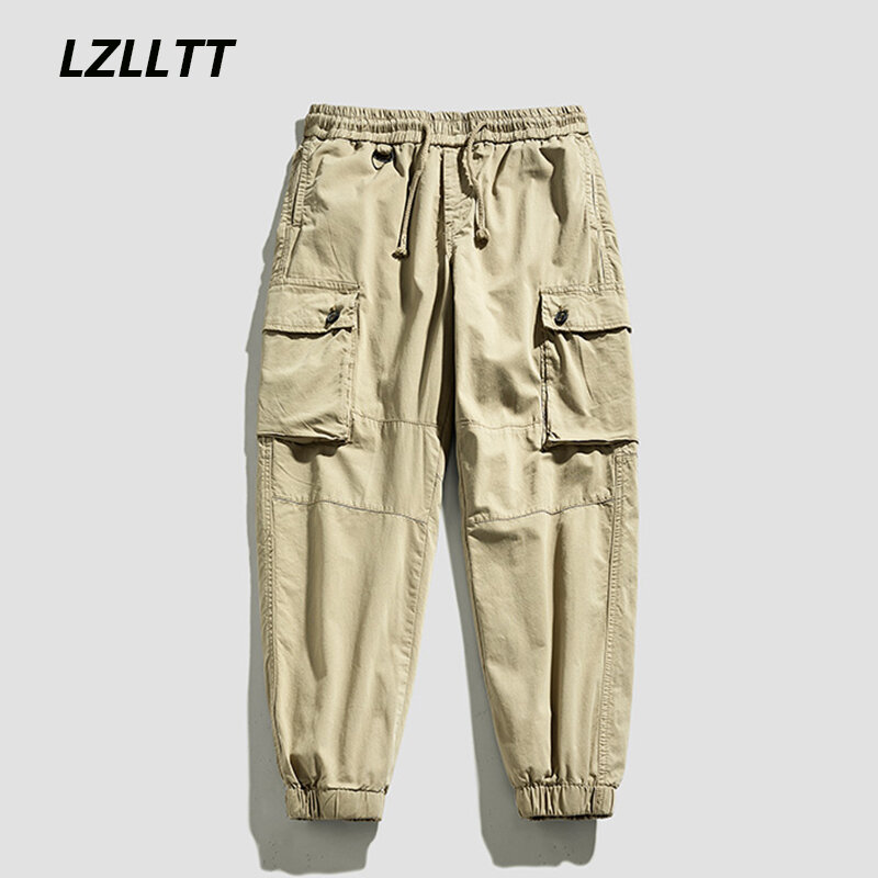 2023 New Spring Mens Tactical Cargo Pants Mens Fashion Multi Pocket Military Trousers Autumn Breathable Quick Dry Pants Male Hot