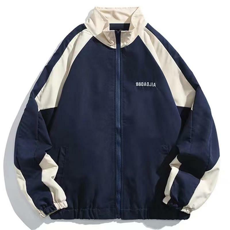 Reflective Striped Jacket 2023 Men Hip Hop Streetwear Coat Zipper Up Jacket Windbreaker Harajuku Thin Coats Sports Black Blue