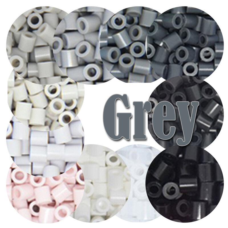 Grey Color 5mm 1000PCS YantJouet Hama Beads for Kids Iron Fuse Beads Diy Puzzles Pixel Art Gift Children Toy