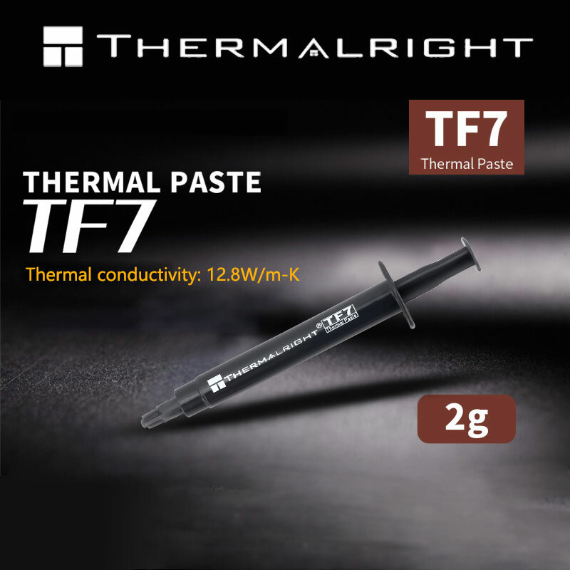 Термоправая термопаста TF7, Термопаста для настольного компьютера, ноутбука, 12,8 Вт, теплопроводная силиконовая смазка