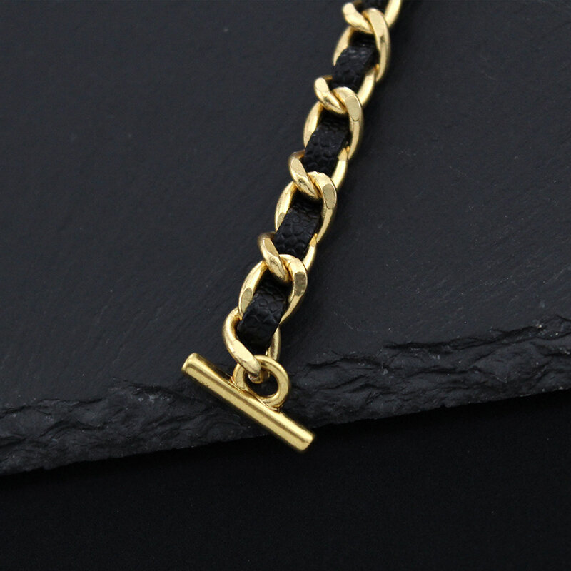 TINBERON-Bolso con correa de cadena en T, accesorio para interior de bolso, con forro de fieltro, cruzado