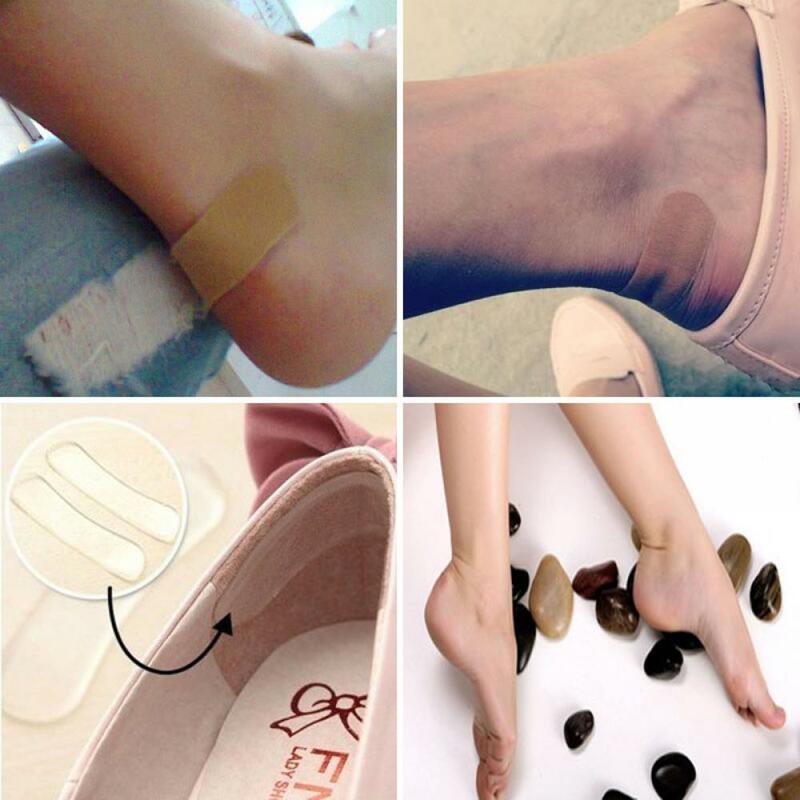 1 pair Transparent Silicone Heel Sticker Anti-Wear Adjustable Size Non-Heel Foot Care Gel Insole Insole Protective Pad
