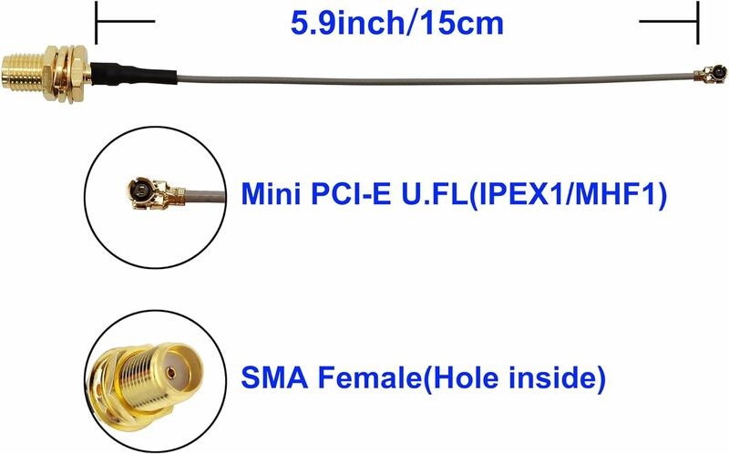 868MHz 915MHz LoRa Antenna Indoor Omni Rubber Antenna 5dBi guadagno SMA maschio + cavo IPEX 2 pz