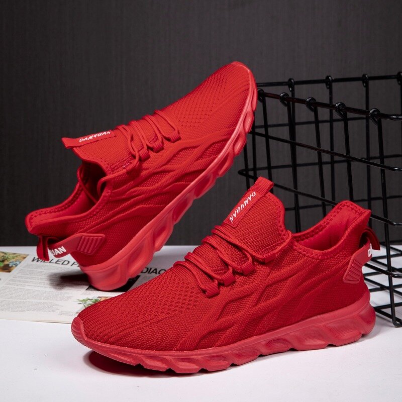 Damyuan Fashion Men Sneakers Plus Size Casual Sports Shoes Breathable Men's Vulcanized Shoes Outdoor Lace Up Training Footwear