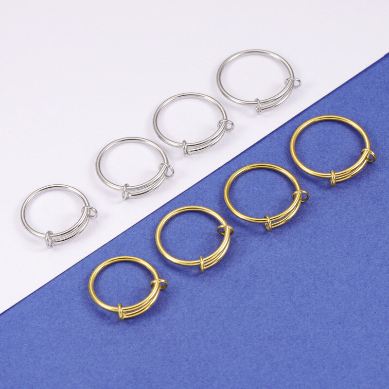 5 sztuk/partia moda regulowany pierścień ze stali nierdzewnej lustro polski pierścień dla miłośników prezenty tworzenia biżuterii akcesoria