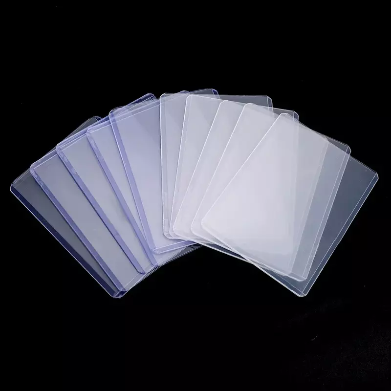 투명한 한국 케이팝 카드 슬리브, 보호 필름 포함, 투명 카드홀더 아이돌 사진 게임 카드, 탑로더 커버 35PT, 1 개, 25 개, 50 개