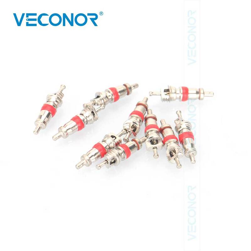 Tire Valve Core Removal Tools Kit Valve Core Wrench Screw Driver with 10pcs Zinc Plated Copper Valve Core Tire Repair Tools Set
