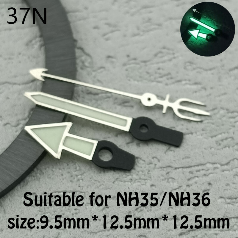 NH35 watch hands C3 green luminous hands For NH34 NH35 NH36 NH38 NH70 7S36 7S25 Movement Men's Watch Accessories Assembly Parts