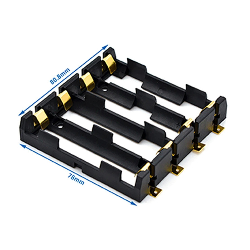 SMD SMT Patch Battery Box, Plug reto, Suporte de bateria, 1-4 células, 1 células, Único, Duplo, Três, Quatro, 18650