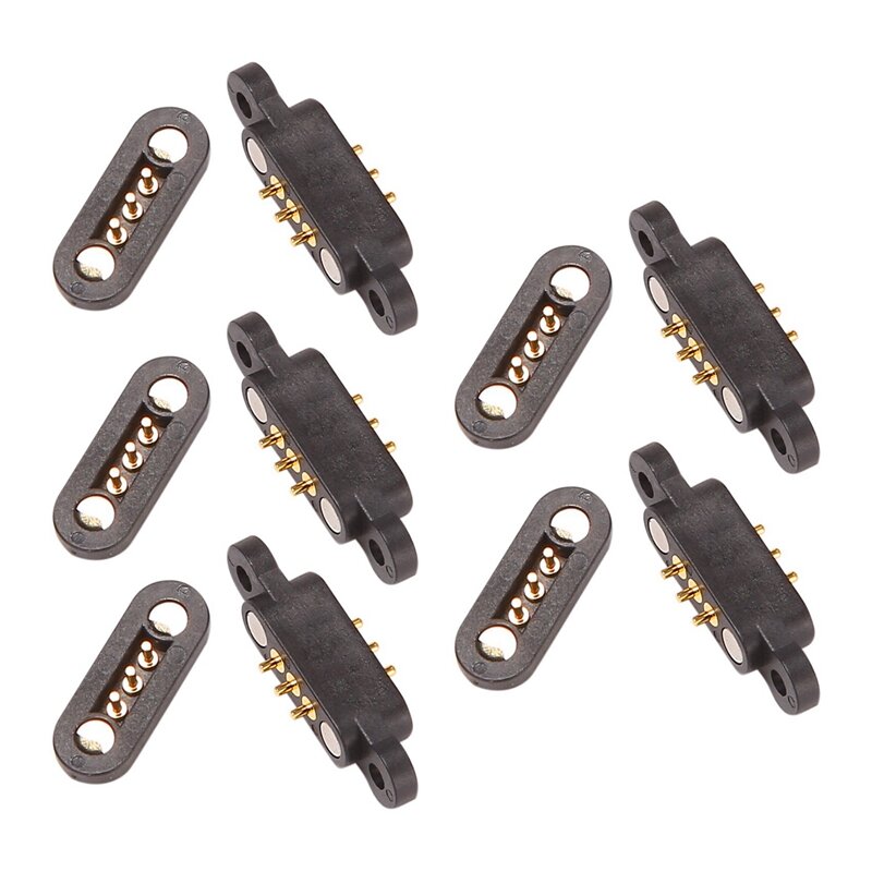 25 Pairs Spring Loaded Magnetic Pogo Pin Connector 3 Positions Magnets Pitch 2.3MM Through Holes Male Female Probe