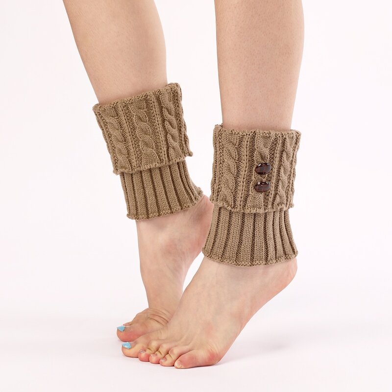 Damskie jednolite ocieplacze na nogi jesienno-zimowe dziewczęce termiczne skarpety do kolan z dzianiny ciepłe skarpetki na nogi