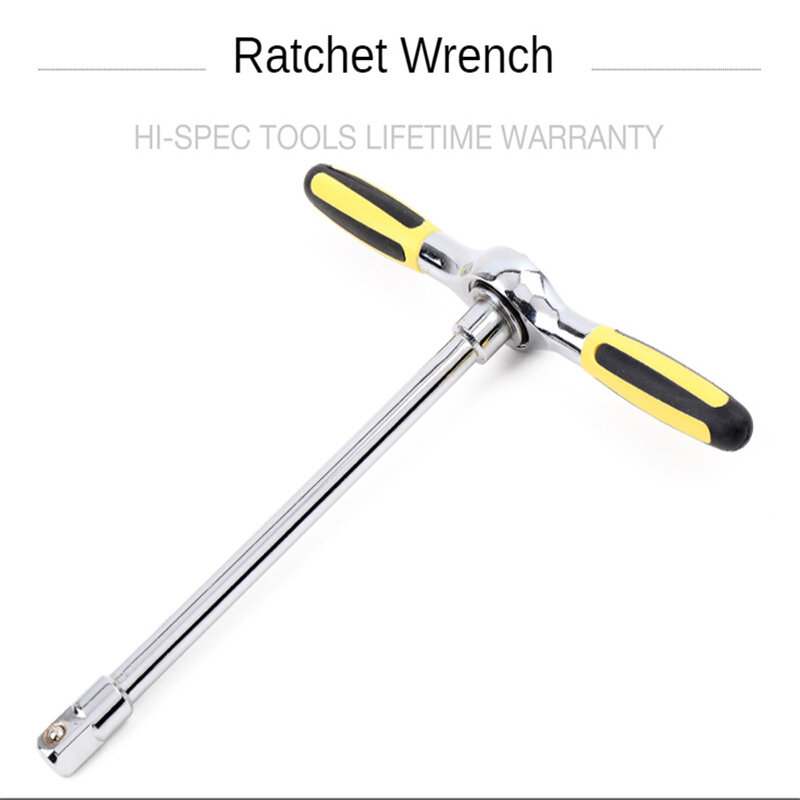 1/2 Ratchet Wrench Hexagon Socket Wrench Multi-function T-type Hex Wrenches  Bike Tools Detachable Handle Spanner Hand Tool