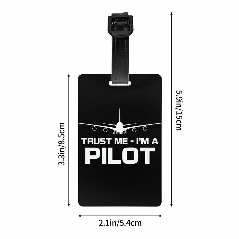 Trust Me IM A Pilot bagaglio Tag protezione della Privacy aereo aereo volante aviazione regalo etichette per bagagli etichette per borse da viaggio valigia