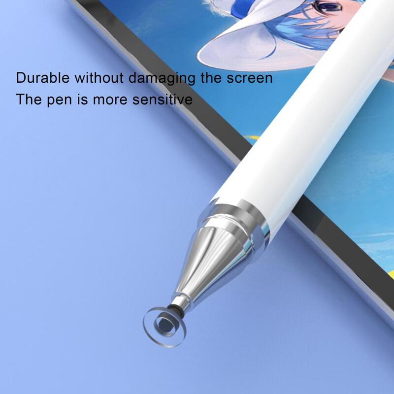 Tablet universal caneta stylus, 2 em 1, dupla cabeçada, alta sensibilidade, bico substituível, desenho, smart phone, touch