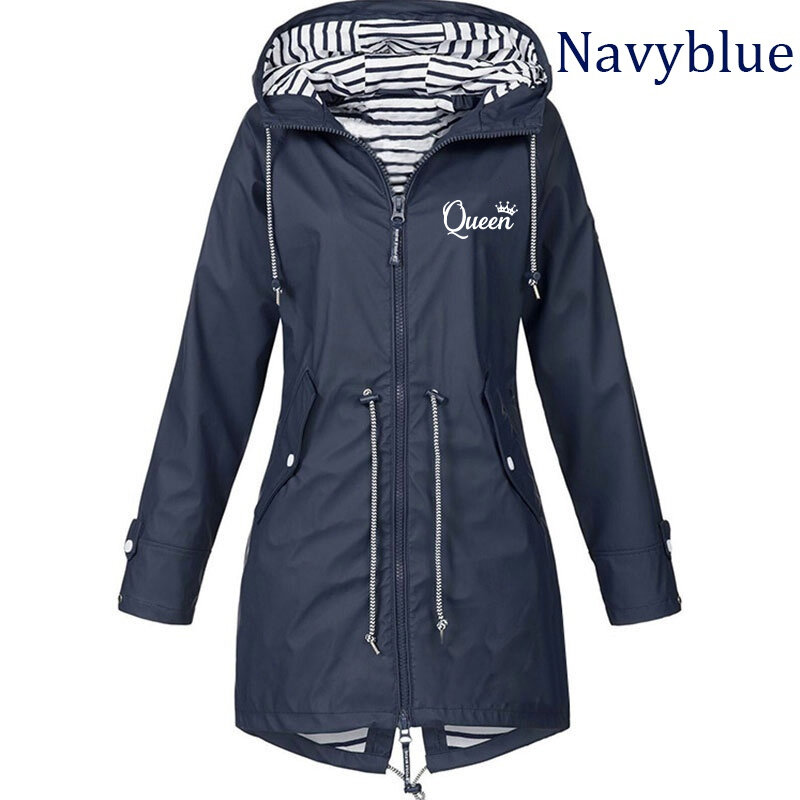 6 Colors Women Outdoor Waterproof Rain Jacket Casual Loose Hooded Windproof Windbreaker Climbing Jackets Coat For All Seasons