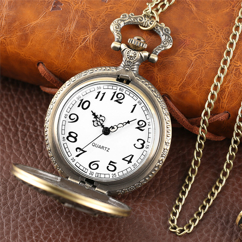 โบราณนาฬิกา Half Hunter Pocket Hollow Out Eagle Hawk Wing ควอตซ์นาฬิกาสร้อยคอลูกปัดนาฬิกาสำหรับผู้ชายผู้หญิงของขวัญเด็ก