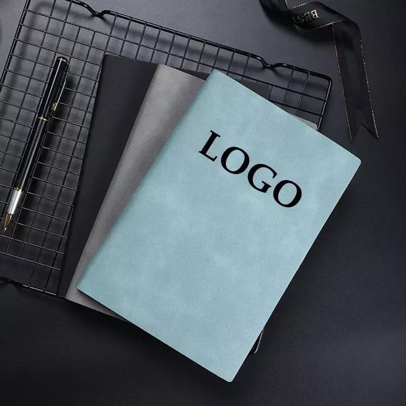 Kunden spezifisches Produkt. benutzer definiertes Logo-Blatt 80gsm a5 pu Leder Softcover-Notizbuch für Studenten