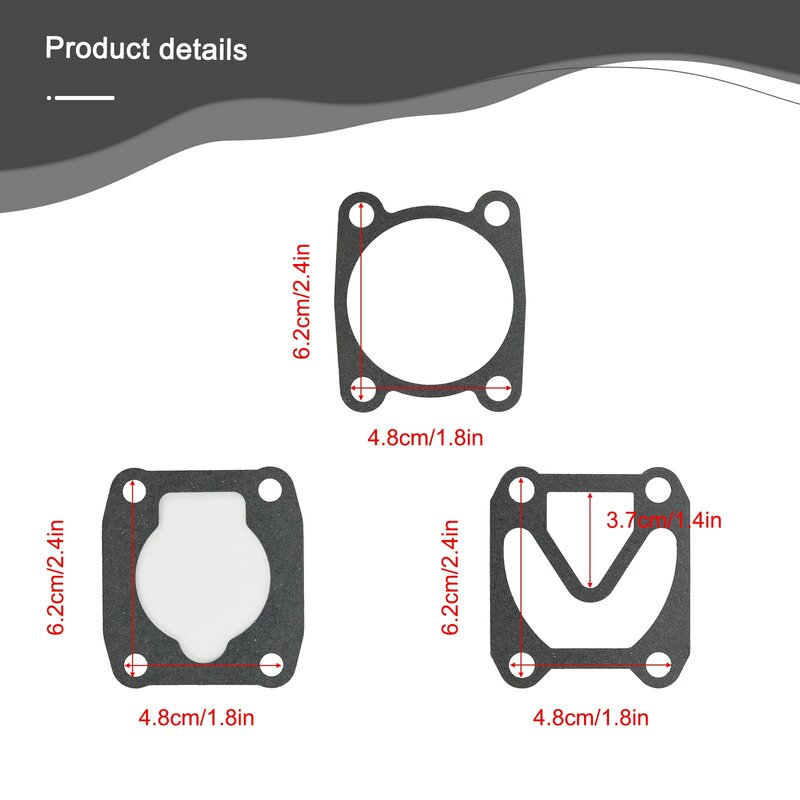 Air Compressor Accessory Air Compressors Valve Plate Washers Valve Plate Gaskets 2 Sets 6pcs Hole Spacing: 48x62mm