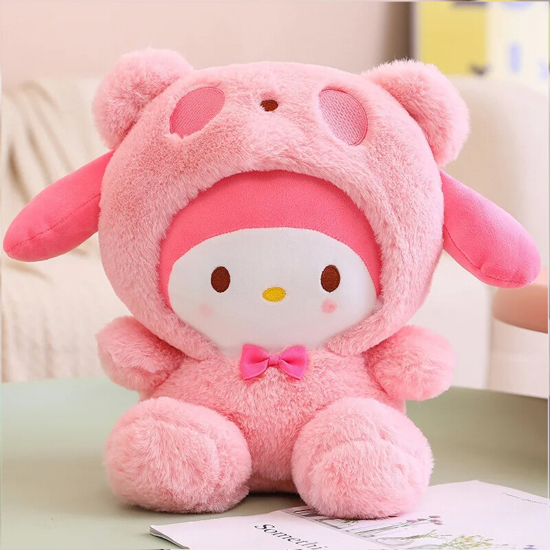 Nowe Sanrio Kawaii Hello Kitty pluszak poduszka wypchane lalki Cinnamoroll dzieci pluszaki dekoracje do domu pluszowe boże narodzenie lalki