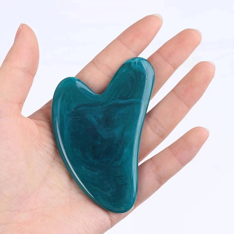 Natural Resin Jade Stone Gua Sha Gouache Scraper Massager for Face Body Facial Skin Lifting Wrinkle Remove Beauty SPA Care Tools