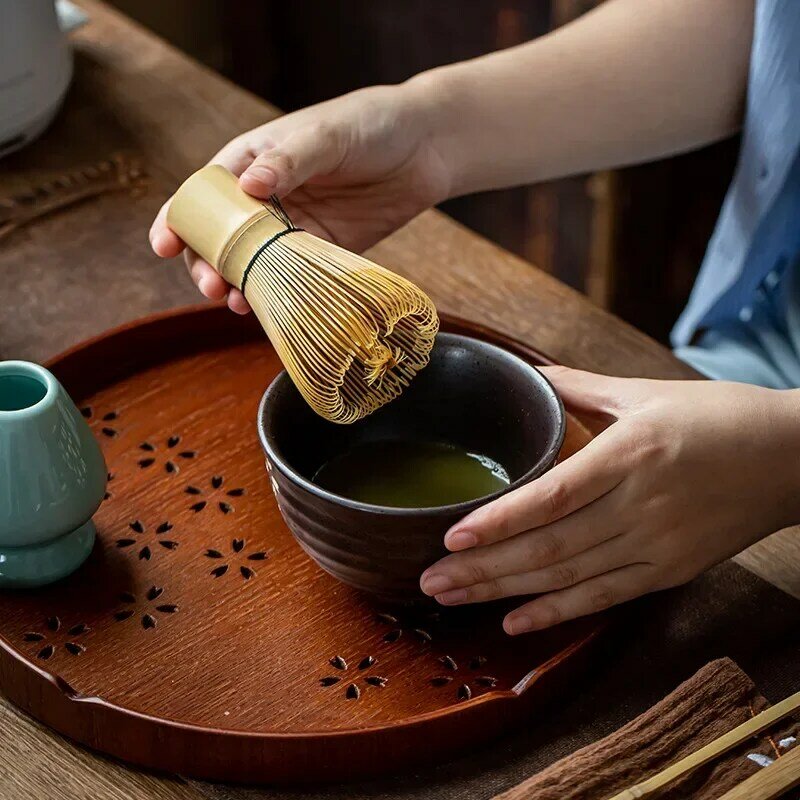 Conjunto Japonês De Chá Matcha, Batedor (Chasen), Colher De Chá E Colher (Chashaku), Acessórios De Bambu