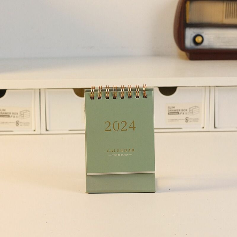 Проектирование настольный мини-календарь простая бумага минимализм 2024 календарь мини стоячий флип фотография