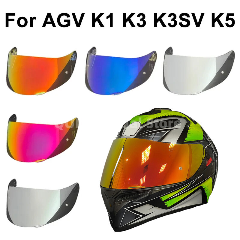 Lente do capacete para AGV K5, K5S, K3SV, K1, K1S, Compact ST, Viseira do capacete da motocicleta, pára-brisa, acessórios da motocicleta, vidros
