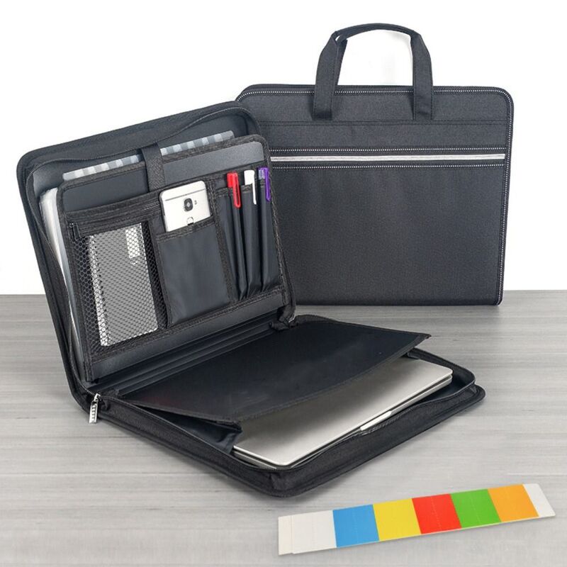 Organizador de arquivo acordeão impermeável, 13 bolso, zíper seguro, suporte de arquivo, abas coloridas, maior capacidade bolsa