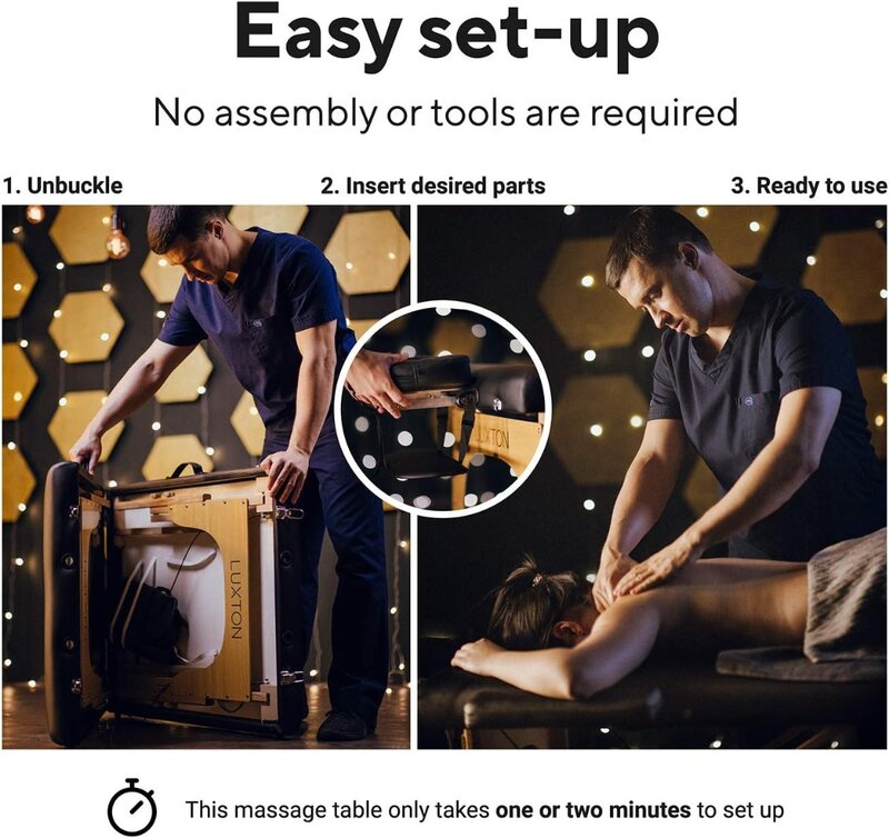 Luxe Thuis Premium Traagschuim Massagetafel-Eenvoudig Opgezet-Opvouwbaar En Draagbaar Met Draagtas