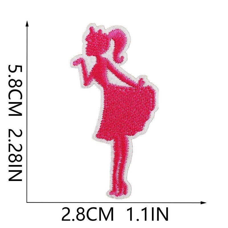 2024 Hot Embroidery Patch DIY Barbie Doll Stickers Thermoadhesive Badges Emblem Iron on Patches Cloth Bag Hat Fabric Accessories