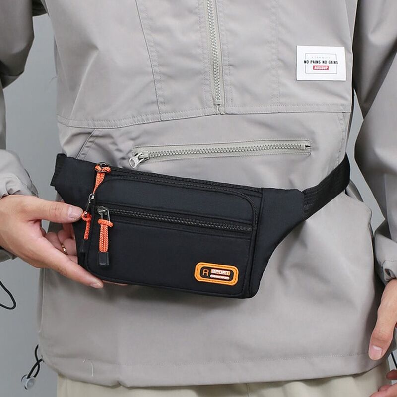Nylon Men Waist Bag Casual Anti-theft Waterproof Business Cashier Wallet Large-capacity Outdoor Travel Sports Mobile Phone Bag