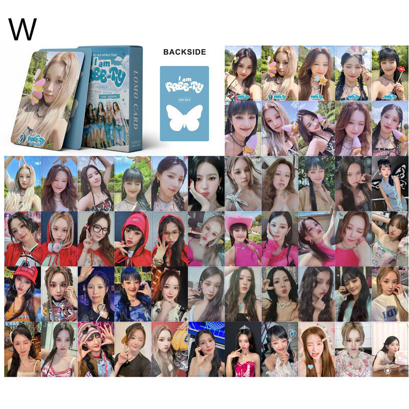 Kartu pos Kpop hadiah Fan, Album I-DLE perempuan I Am FREE-TY, kartu LOMO (G), kartu pos foto hadiah penggemar, 55 lembar/Set