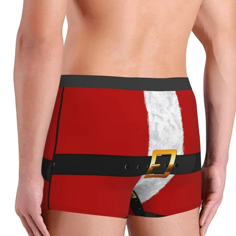 Santa claus terno instrução cuecas breathbale calcinha masculina cueca impressão shorts boxer briefs