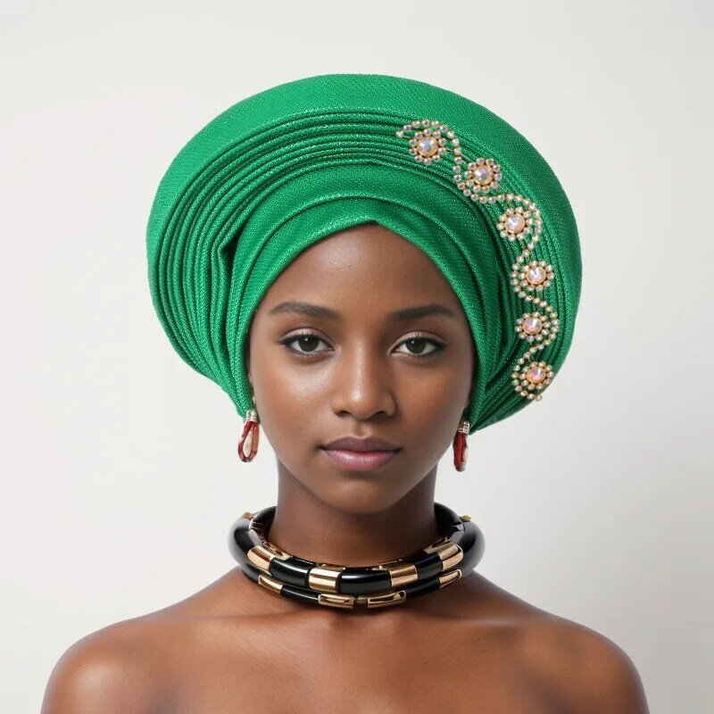 Nigeria Headtie Hochzeits feier Kopf Krawatten weibliche Kopf wickel bereits gemacht Autogele neue afrikanische Auto Gele Frauen Turban Kappe