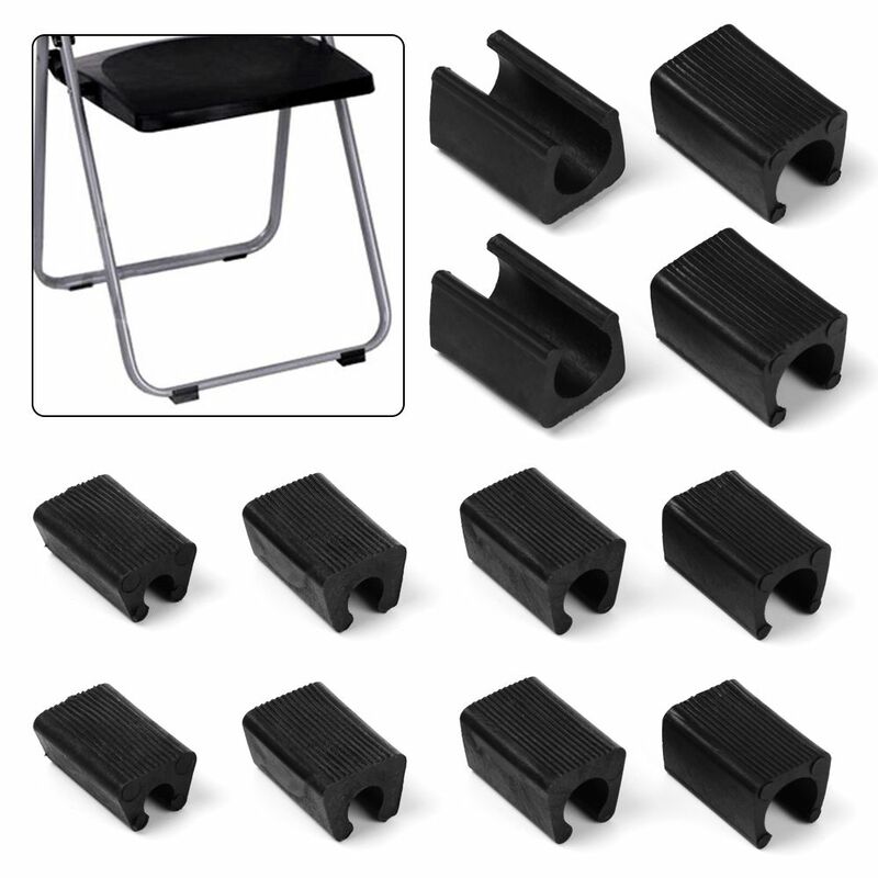 Anti-front Tilt Cadeira Leg Pad, Em Forma de U Floor Protector, Damper Stool Pipe Clamp, Tube Caps, Glides, 10pcs
