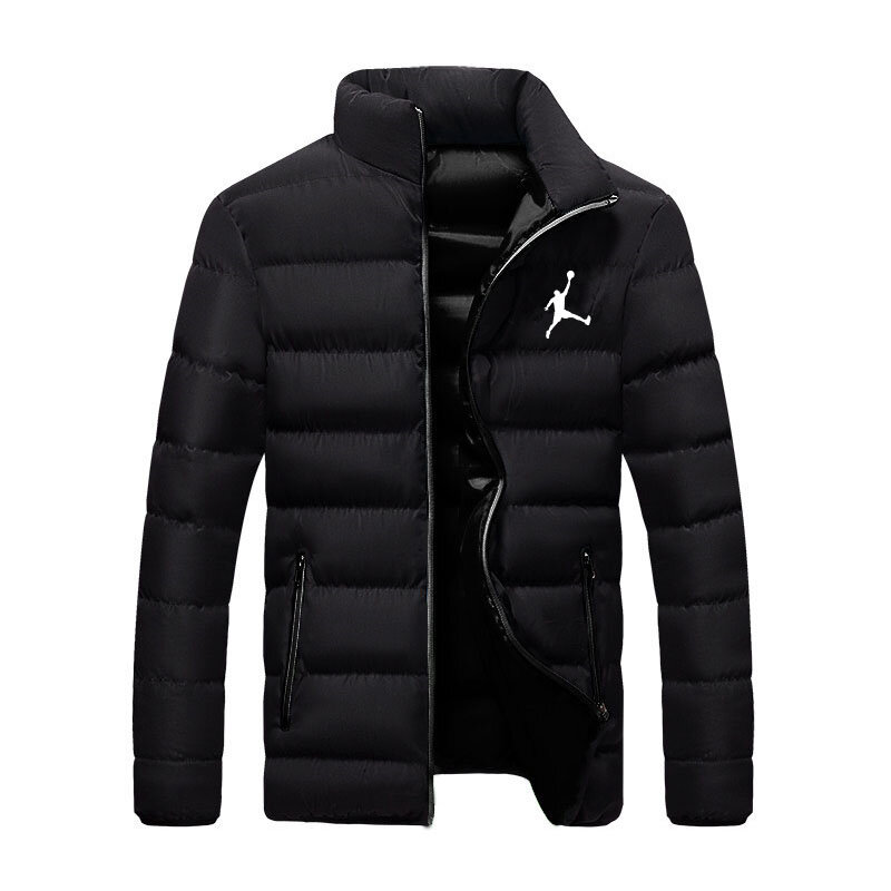 Jaket tebal pria, 2023 jaket musim dingin ukuran besar ringan dan tipis bantalan pendek 23 mantel hangat