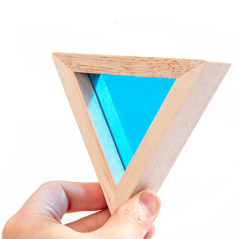 Transparente pädagogische Bausteine Puzzle Form Kollokation Konstruktion Farbe kognitive Klassifizierung Holz spielzeug für Kind