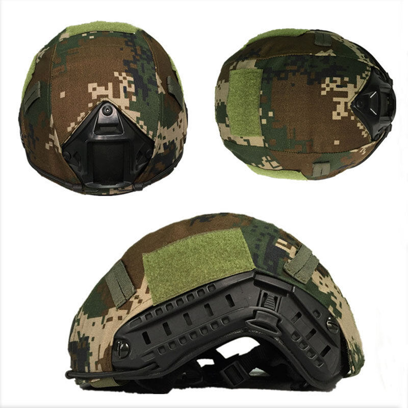 Penutup Helm Taktis Hiasan Kepala Helm Kamuflase dengan Kabel Elastis untuk Aksesori Helm Airsoft Paintball Militer