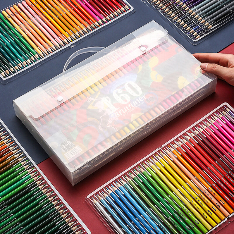 Brutfuner-lápices de colores al óleo para dibujo profesional, suministros de arte, 12/72/180/260