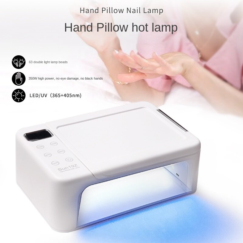 350W Nail Polish Dryer Lamp With Hand Pillow For Manicure Art Two Hands Arm Rest Hand Cushion Pillow Nail Dryer UV LED Nail Lamp