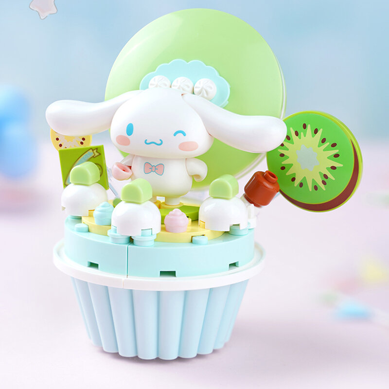 Originele Keeppley Sanrio Kuromi Mijn Melodie Bouwsteen Hellokitty Cartoon Cake Serie Assemblage Speelgoed Cinnamoroll Boy Girls Cadeau