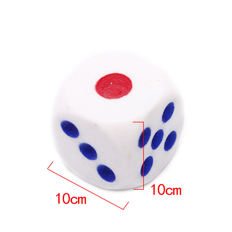 6ชิ้น10มิลลิเมตรอะคริลิคสีขาวมุมลูกเต๋าใสโต๊ะแบบพกพาเล่นเกม